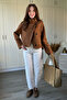 Neck-Tieable Stand Collar Suede Jacket