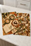 Retro Coffee Break Brown Green 2-Piece Kitchen Towel Set with Geometric Patterns 35X55