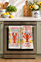 Lobster Kitchen Lobster Chef and Lemon Patterned Mediterranean Kitchen Modern 2-Piece Kitchen Towel Set 35X55 - 4