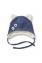 100% Organic Cotton Welsoft Baby Hat Unisex Cat Ear Hat with Headphones and Drawstring Winter Blue Hat - 2