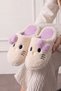 Mochi White Lilac Ribbon Detailed Cat Figured Plush Women's Winter House Slippers - 2