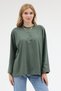Women's Oversize Fit Crew Neck Long Sleeve Basic T-Shirt - 3