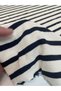 Waffle Striped Lyc Ecru - Dark Blue - 2