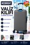 Luggage Cover Suitcase Cover Lycra Flexible Fabric and Durable Luggage Cover Gray-Vk18