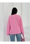 Women's Pink Seersucker Textured Wide Sleeve Blouse Frv0230 - 8