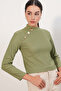 Women's Button Detailed Long Sleeve Blouse 40044 - Çağla - 4