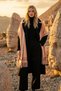 Women's Thick Winter Shawl/Scarf with Piping Detail and Tassels - 3