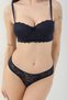 Navy Blue Lace Detailed Supported Adjustable Strap Bra & Panty Lingerie Set - Underwired and Padded - 2