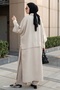 Poncho Model Half Sleeve Lined Stone Trench Coat - 3