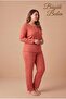 Women's Long Sleeve Report Interlock Large Size Tile Pajama Set C6T4N28 - 3