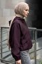 Plum Jacket with Cross-Cover Detail - 2