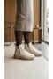 8470 Beige Genuine Leather Boots - 3