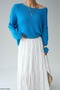 Women's Beige Boat Neck Slim Plain Sweater