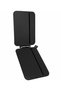 Magsafe Compatible |   Magnetic 3D Embroidered Card Holder Stand - Black Pug with Tie and Following Eyes - 3