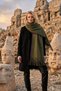 Women's Thick Winter Shawl/Scarf with Piping Detail and Tassels - 2
