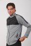 Men's Gray Winter Stand Collar Zippered Diving Fabric Inside Cotton Regular Fit Tracksuit Set - E227 - 5