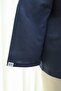 Crew Neck Long Sleeve Oversize Combed Cotton Sweatshirt -Dark Blue - 6