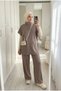 Women's Zipper Pocket Sports Vest and Pants Two-Piece Set - 2