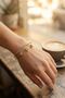 Star Model Zircon Stone Gold Color Women's Bracelet - 2