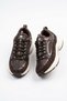 Semas detailed women's sports shoes with pieces in coffee suede - 4