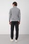 Men's Gray Winter Stand Collar Zippered Diving Fabric Inside Cotton Regular Fit Tracksuit Set - E227 - 6