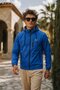 Men's Seasonal Trend Hooded Zippered S.Blue Raincoat & Windbreaker - 2