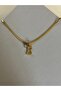 Letter E Stainless Steel Gold Necklace - 4
