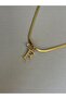 F Letter Stainless Steel Gold Necklace