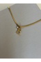 Letter E Stainless Steel Gold Necklace - 2