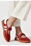 Menja Red Leather Velcro Ballerina Shoes - 5