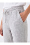 Vizyon New Season Gray Wide Leg Women's Thick Sweatpants - 3