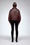 Burgundy Bomber Ceket - 3