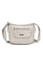 Daily Use Small Size Side Pocket Detailed Long Strap Women's Crossbody and Shoulder Bag Beige