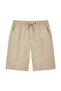 Men's Slim Peach Twill Elastic Shorts - 6