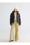 Brown Hooded Women's Puffer Coat - 2