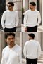 Crew Neck Men's Thick Ribbed Basic Sweater - 6