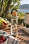 Glass Water Bottle 420 ml – Water Bottle with Bamboo Lid and Carrying Handle - 2