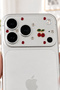 iPhone 17 Pro Max /18 Pro Max Compatible Patterned 3D Stone Transparent Frosted Camera Lens Protector Sticker Adhesive Camera Ornament