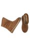 Women's Tan Suede Bellows Stone Detailed Flat Sole Comfortable Daily Ankle Boots - 4