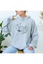 Unisex Gray Streetwear Oversize Hooded Casual Cotton Sweatshirt with Pockets