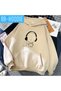Unisex Beige Relaxed Fit Hooded Kangaroo Pocket Thick Sweatshirt
