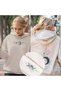 Unisex Beige Kangaroo Pocket Thick Fabric Oversize Hooded Sweatshirt Hoodie
