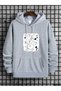 Unisex Gray Hooded Oversize Sweatshirt Comfortable Fit Cotton with Fleece Inside