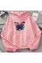 Unisex Pink Off-Shoulder Oversize Hooded Casual Sweatshirt with Kangaroo Pocket