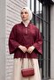 Chinese Knot Closure Hakim Collar Parachute Kimono -Plum - 3