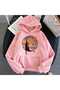 Unisex Pink Loose Fit Hooded Sweatshirt with Inner Pockets, Warm Hoodie