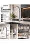 Vita- Sus304 Stainless Steel Spiral Kitchen Sink Faucet - Slim Elegant Head (with 2 Different Flow Modes) - 8