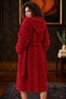 Unisex Rashell Jacquard Hooded Bathrobe – Soft Plush Textured Belted Robe with Pockets for Women and Men, Bath and Home Robe - 4