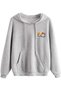 Unisex Gray Loose Fit Hooded Sweatshirt with Inner Pockets, Warm Hoodie
