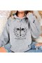 Unisex Gray Relaxed Fit Hooded Kangaroo Pocket Thick Sweatshirt